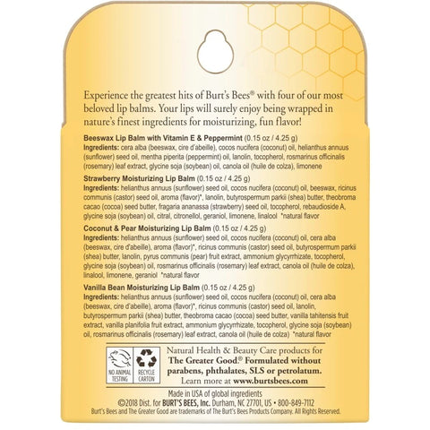 Best of Burt's Lip Balm 4-Pack